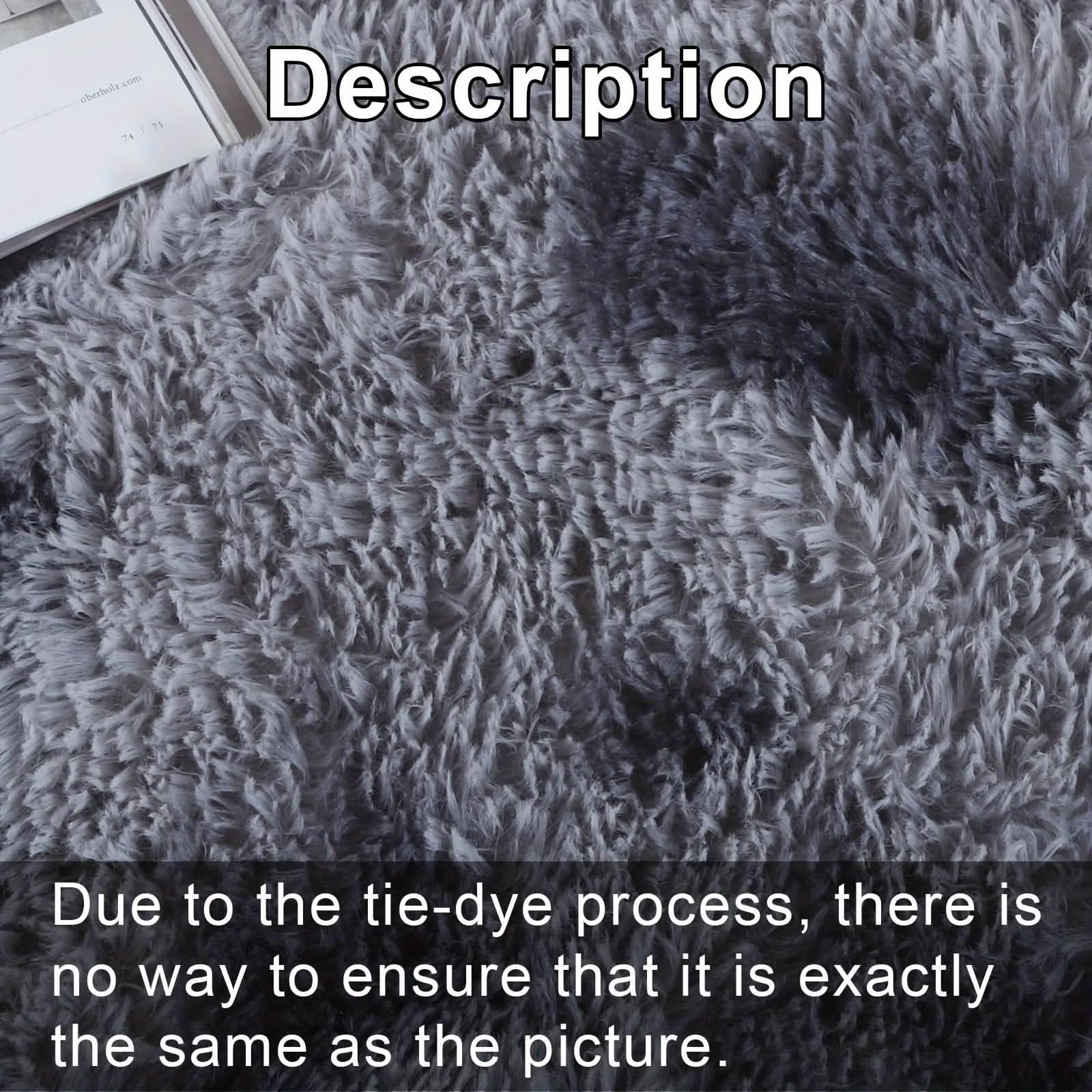 Light Gray Shaggy Area Rug – Soft Plush Indoor Carpet