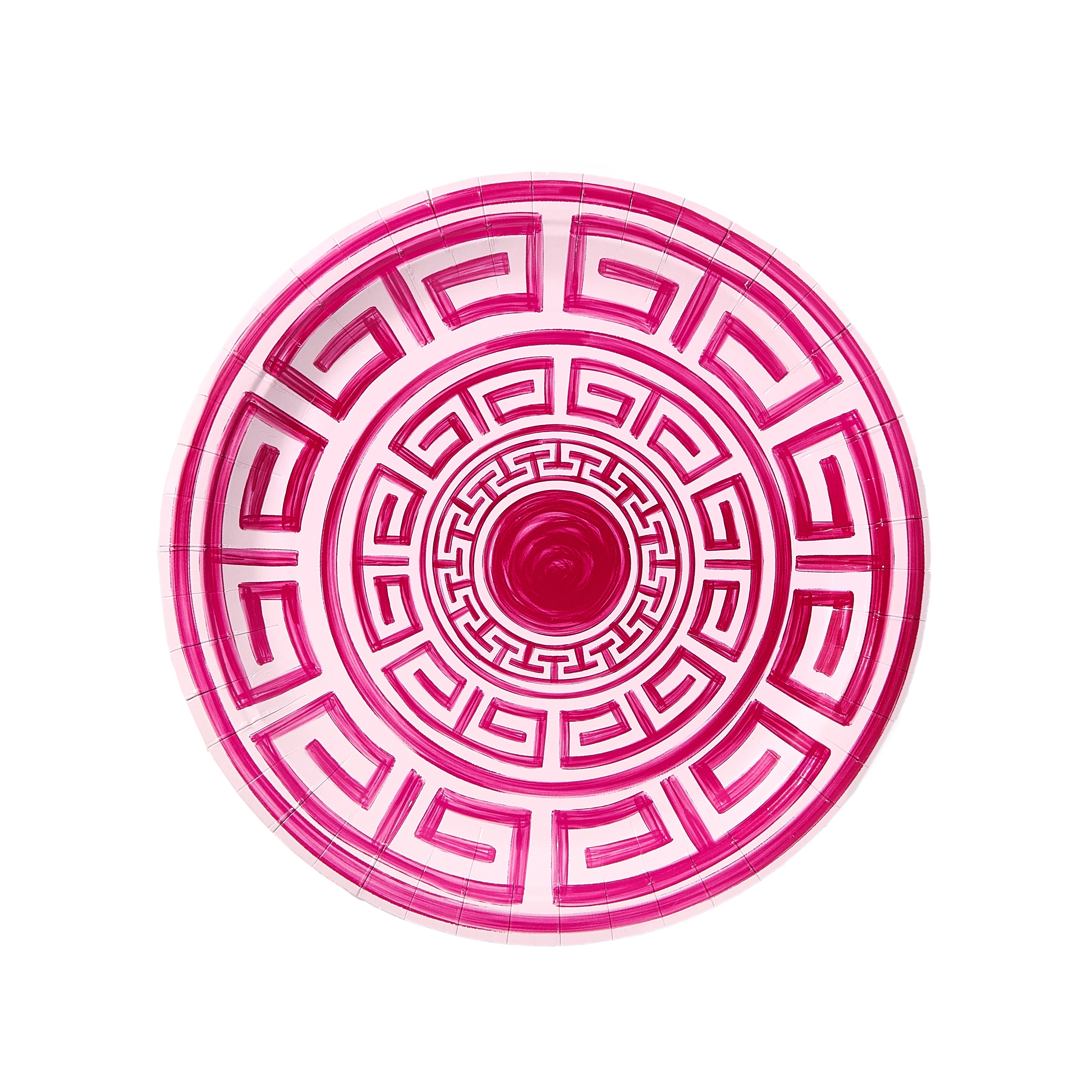 Navy and Sky Greek Key Pavilion Dinner Plates - 8 pack